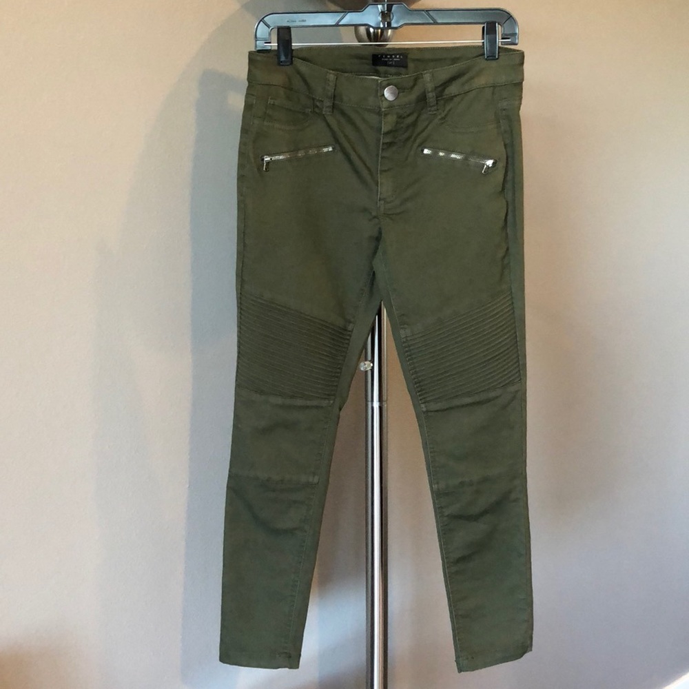 Army green jeggings